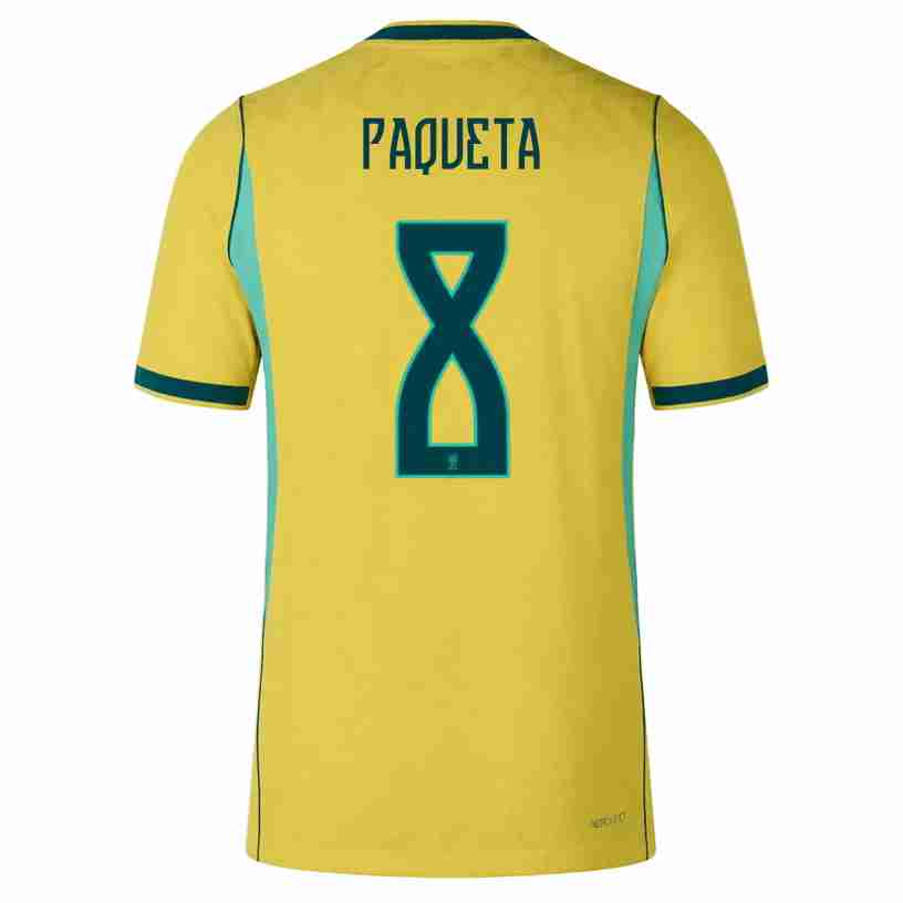 PAQUETA NO.8 Camiseta Primera Brasil 2026-Versión Jugador PAQUETA NO.8 Camiseta Primera Brasil 2026-Versión Jugador