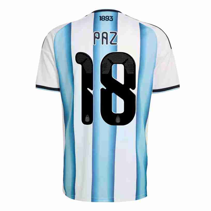 PAZ NO.18 Camiseta Primera Argentina 2026-Versión Jugador PAZ NO.18 Camiseta Primera Argentina 2026-Versión Jugador