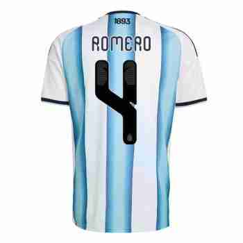 ROMERO NO.4 Camiseta Primera Argentina 2026-Versión Jugador