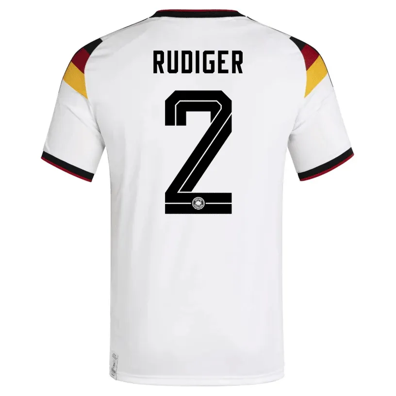 RUDIGER NO.2 Equipacion Alemania Primera 2026-Versión Jugador RUDIGER NO.2 Camiseta Primera Alemania 2026-Versión Jugador