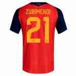 ZUBIMENDI NO.21 Camiseta Primera España 2026-Versión Jugador
