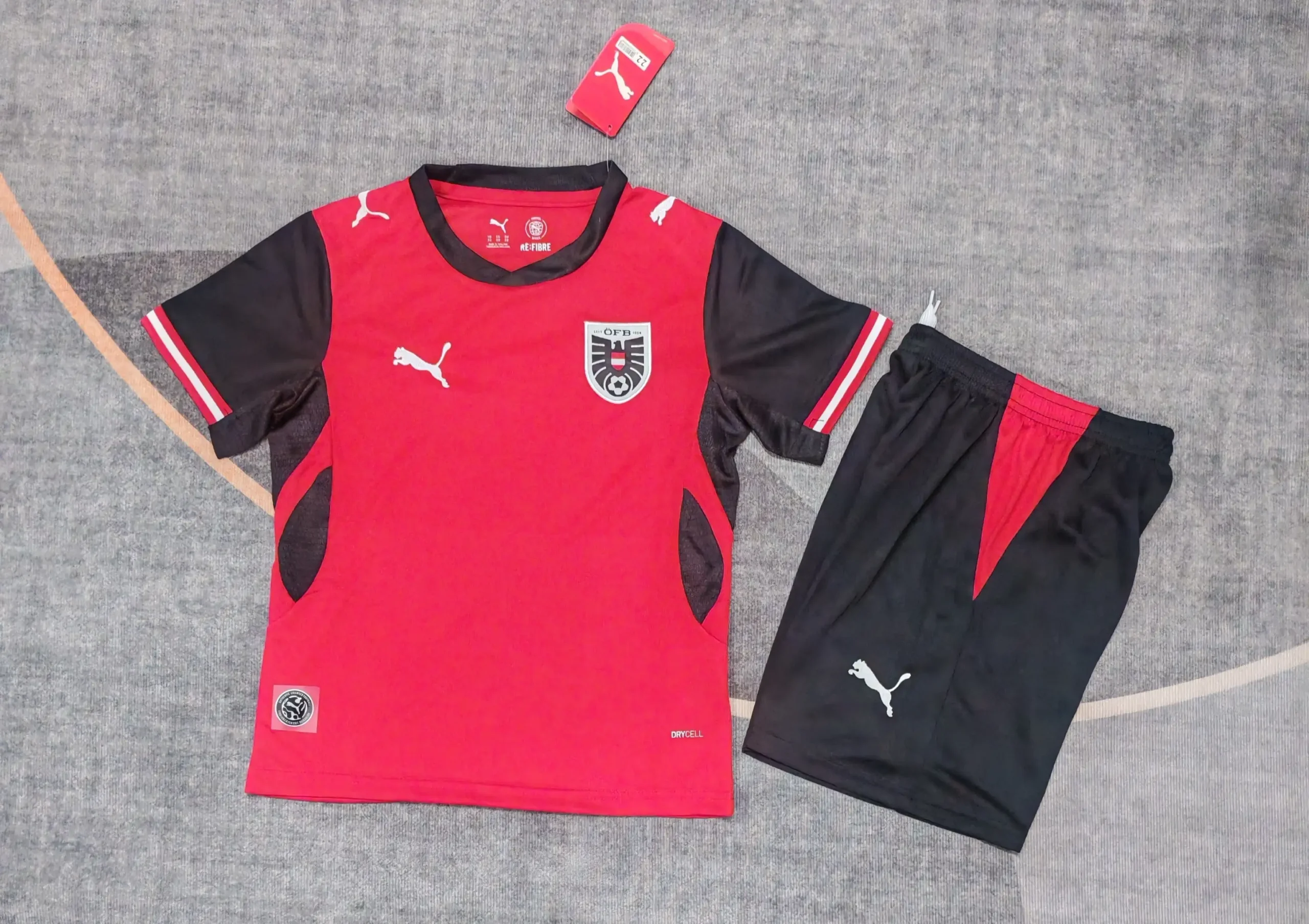 Camiseta Austria Conjunto Ninos Primera 2026 2027 Camiseta Austria Conjunto Niños Primera 2026 2027