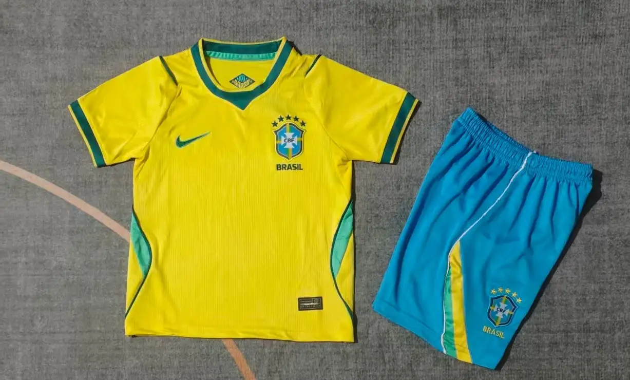 Camiseta Brasil Conjunto Ninos Primera 2026 2027 Camiseta Brasil Conjunto Niños Primera 2026 2027