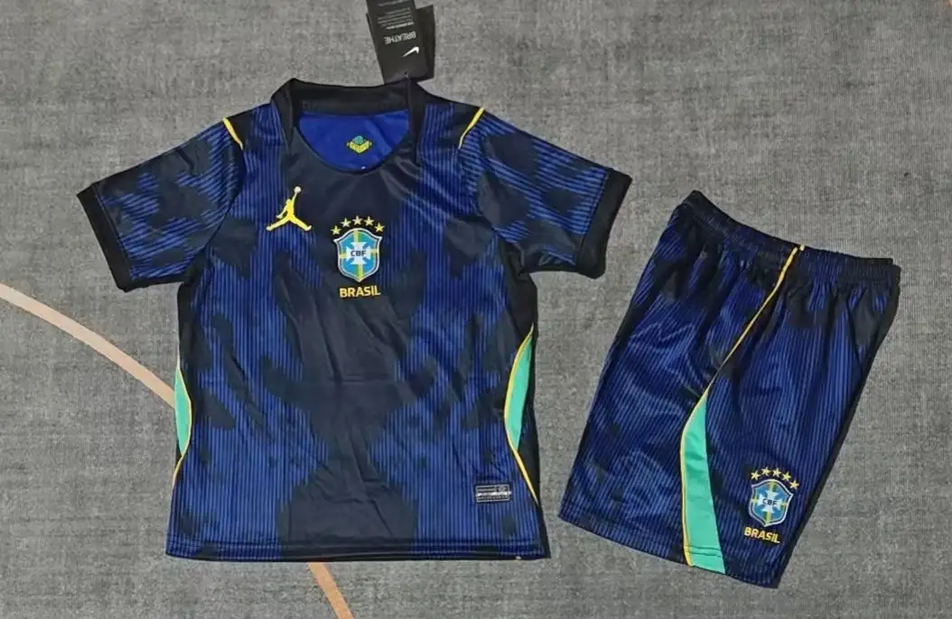 Camiseta Brasil Conjunto Ninos Segunda 2026 2027 Camiseta Brasil Conjunto Niños Segunda 2026 2027