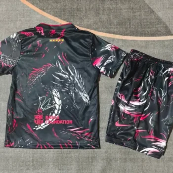 Camiseta FC Barcelona Conjunto Niños Dragón 2026 2027 Negro Rosa_1