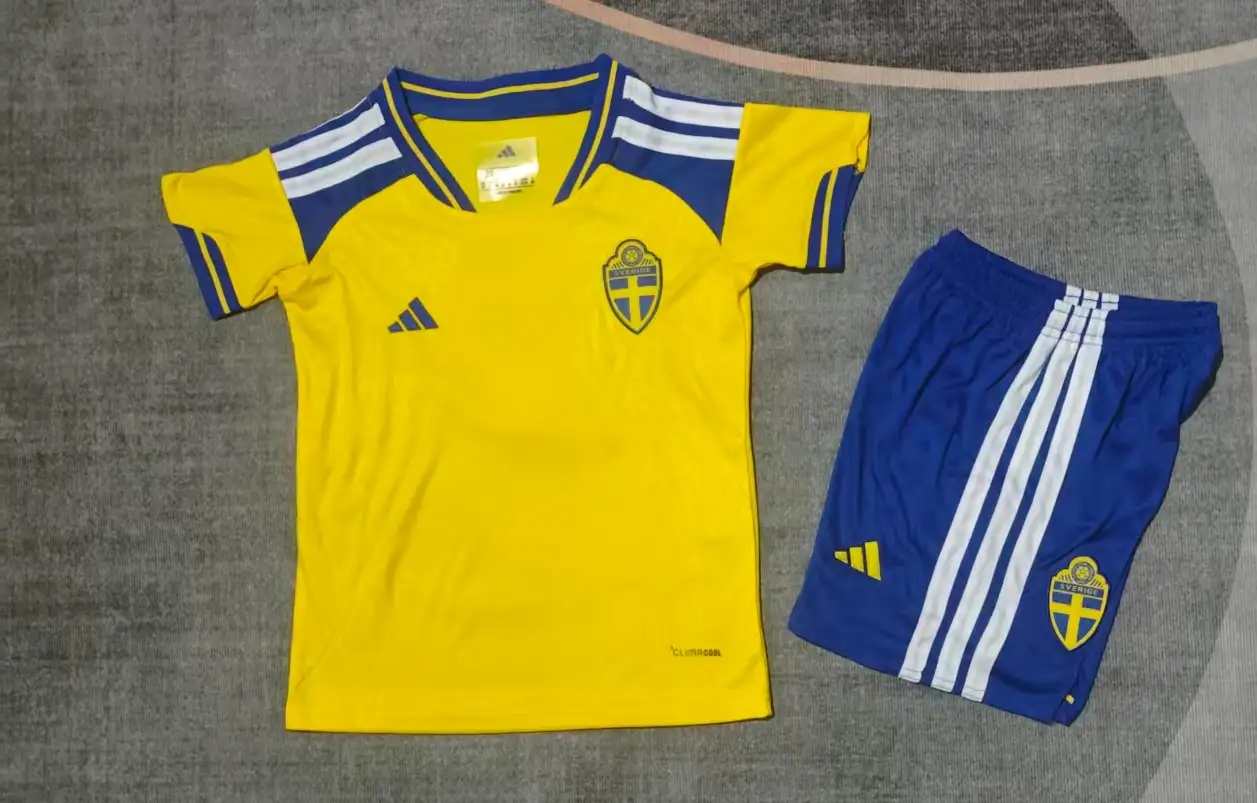 Camiseta Suecia Conjunto Ninos Primera 2026 2027 Camiseta Suecia Conjunto Niños Primera 2026 2027